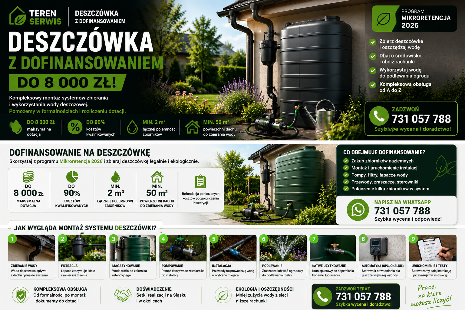 Montaż naziemnego systemu do magazynowania deszczówki